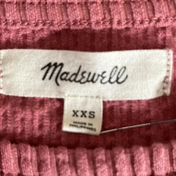 Madewell Seersucker Button Shoulder Top in Vintage Quartz - Size XXS - Picture 6 of 9